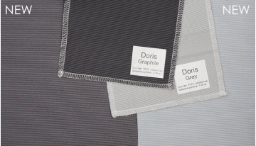Зміна в відтінках римських тканин Doris Grey Graphite