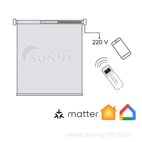 Електропривод для штор Sunny EM35-10/17 MATTER 