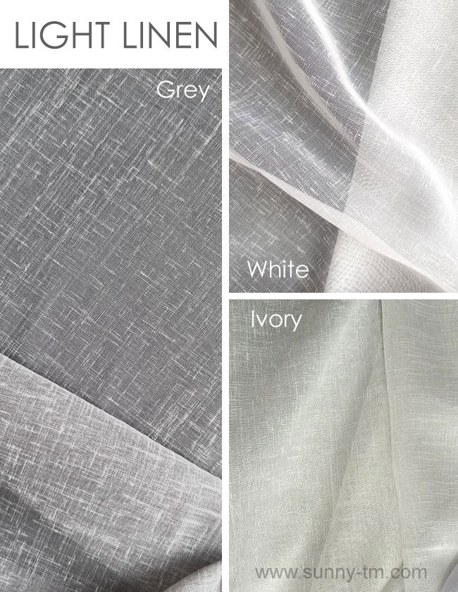 Новые тюлевые ткани Light Linen для римских штор