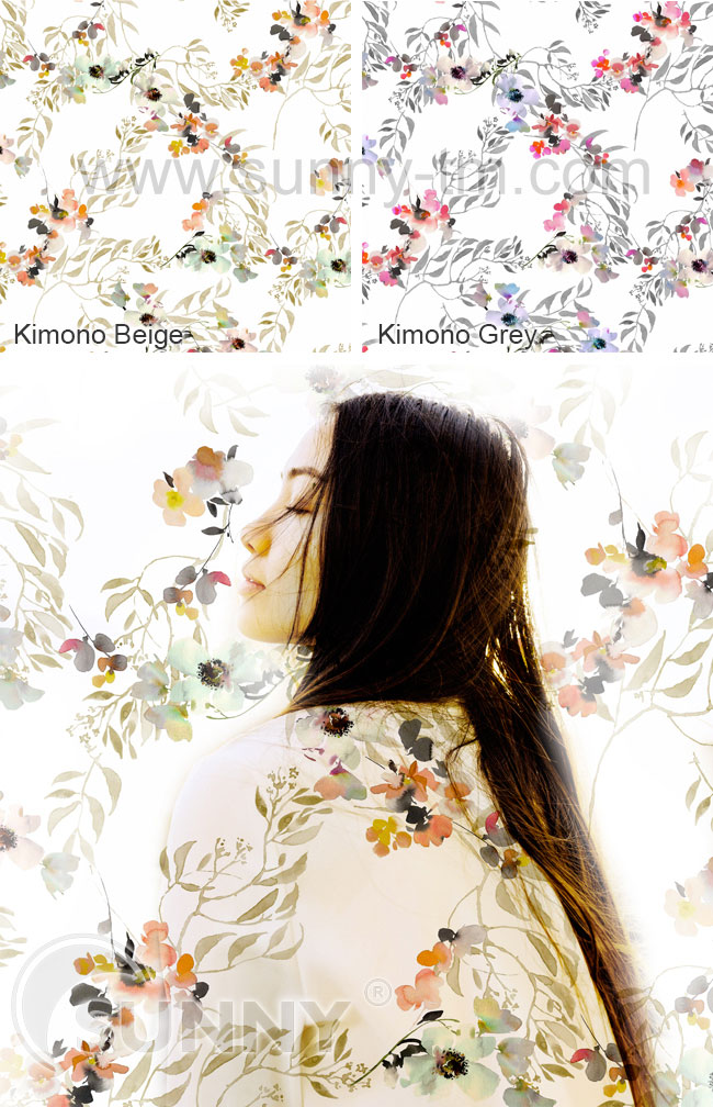  Ткани Aquarelle и Kimono. Акварель на ткани.