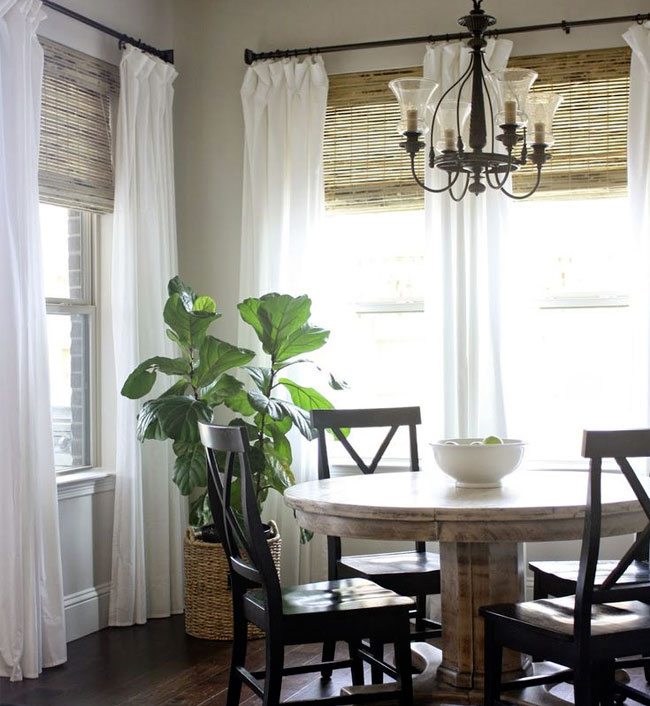 Roman curtains with natural fabrics!