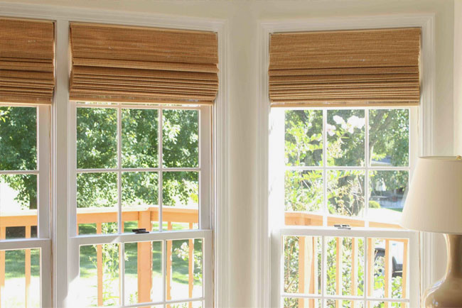 Roman curtains with natural fabrics!